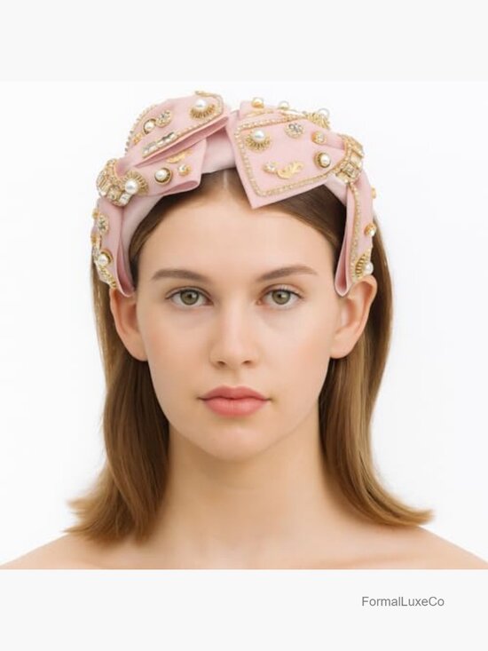 Luxury Rhinestone Velvet Padded Bow Headband main image 5